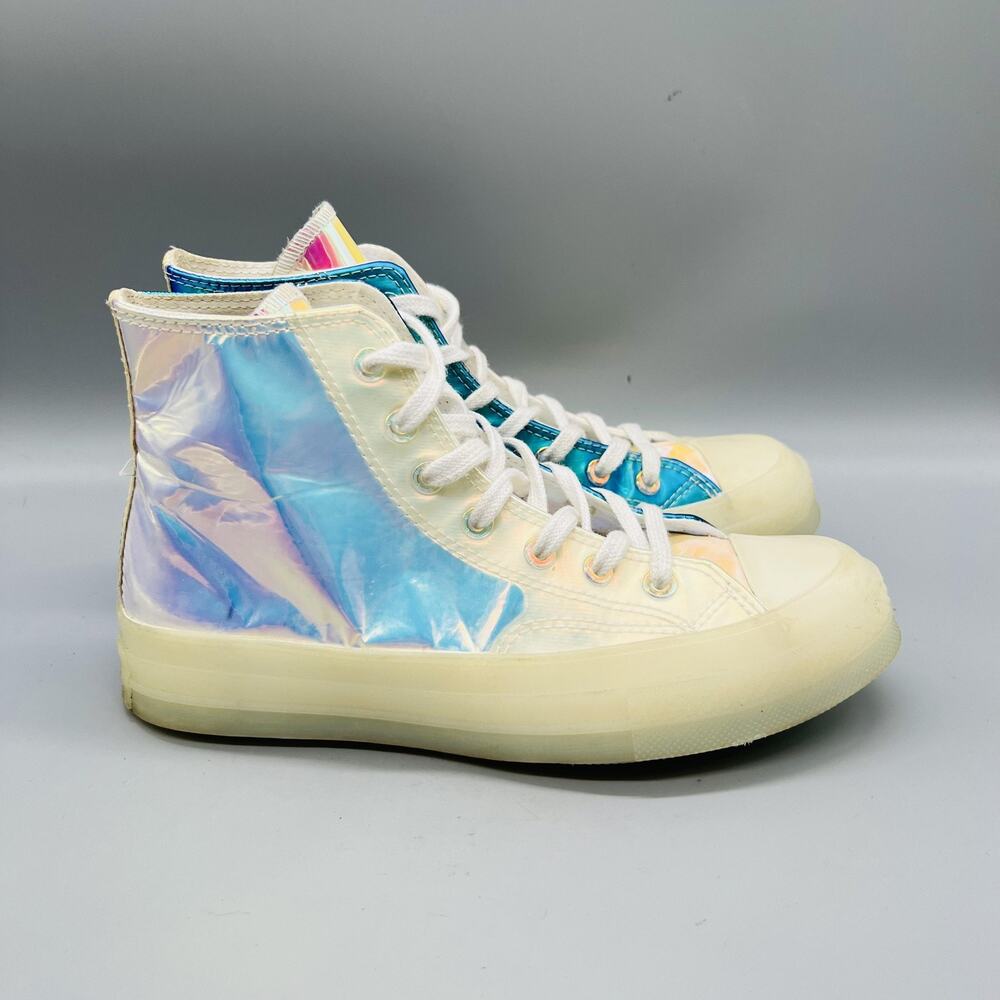 Converse Shoes Womens 7 Holographic Chuck Taylor All Star 2 High Top Sneakers